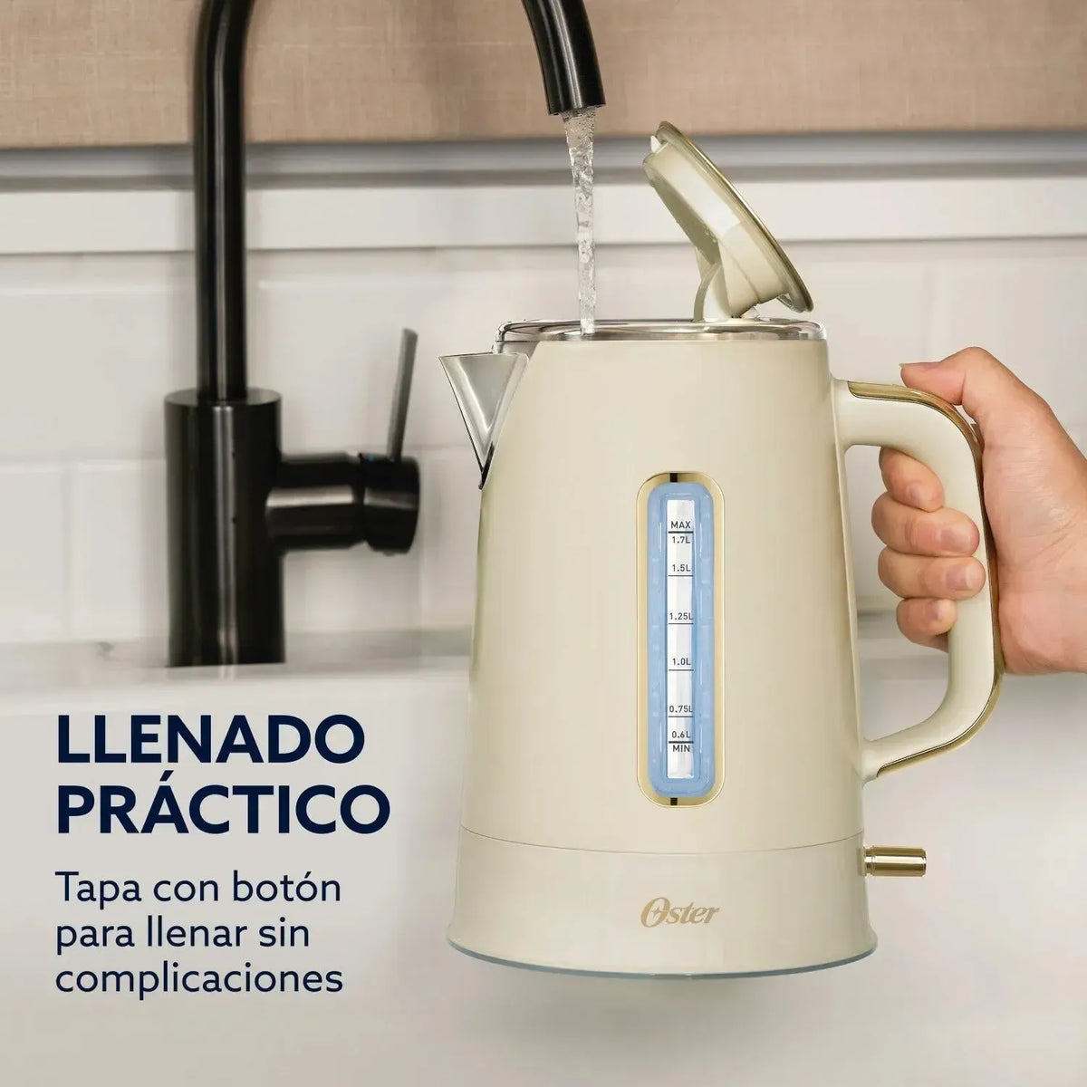 Hervidor de Agua 1.7 Lt 2000 W BVSTKT8107OM-052 Oster-Hervidores