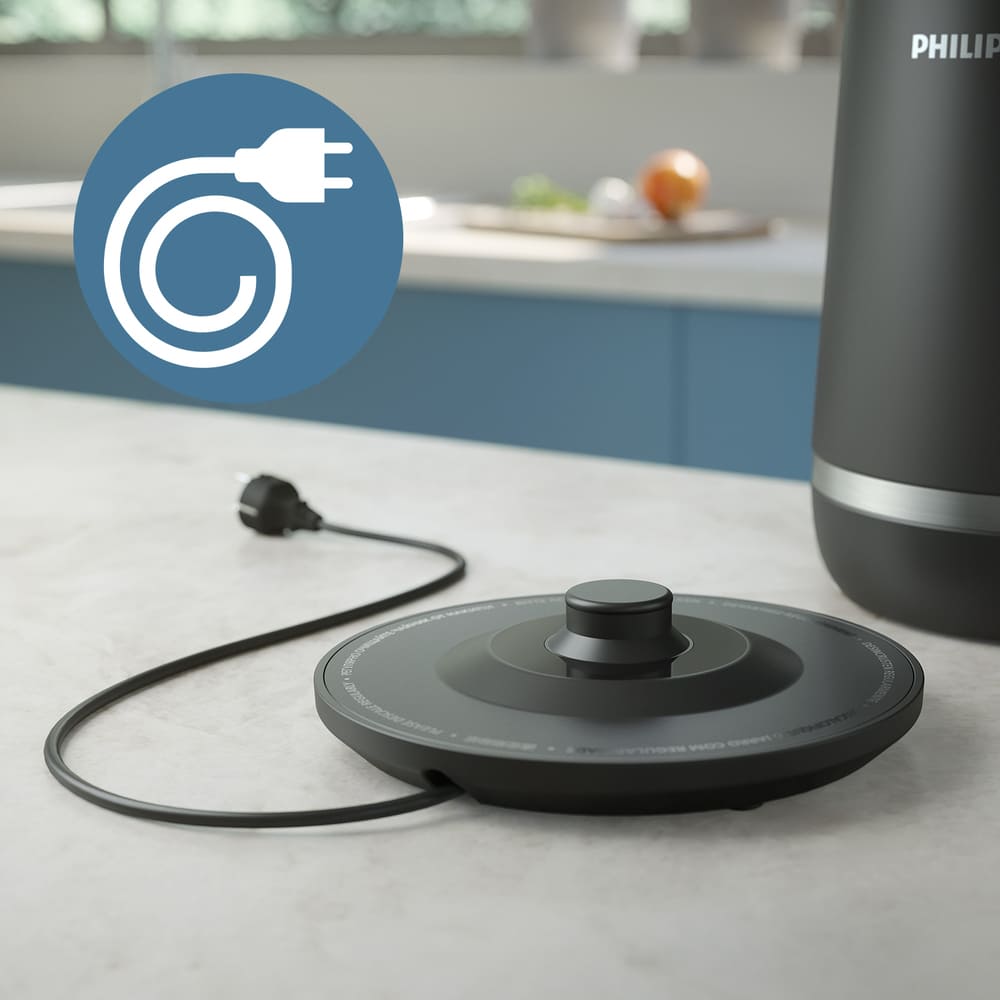 Hervidor Eléctrico HD9396/90 1.7L Serie 7000 Philips4#Gris Oscuro