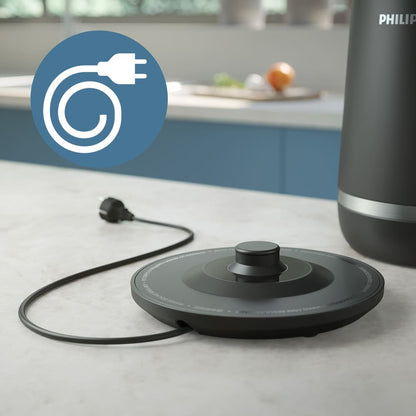 Hervidor Eléctrico HD9396/90 1.7L Serie 7000 Philips4#Gris Oscuro