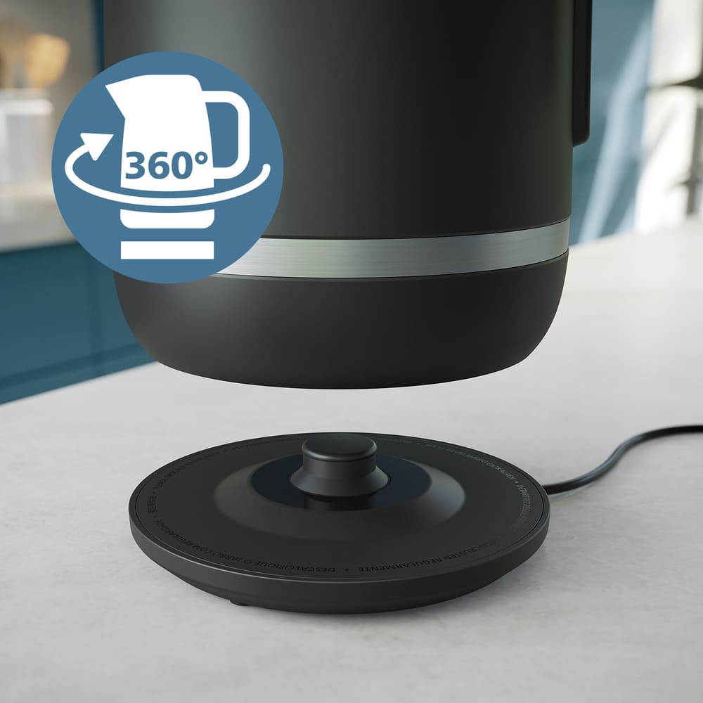 Hervidor Eléctrico HD9396/90 1.7L Serie 7000 Philips5#Gris Oscuro