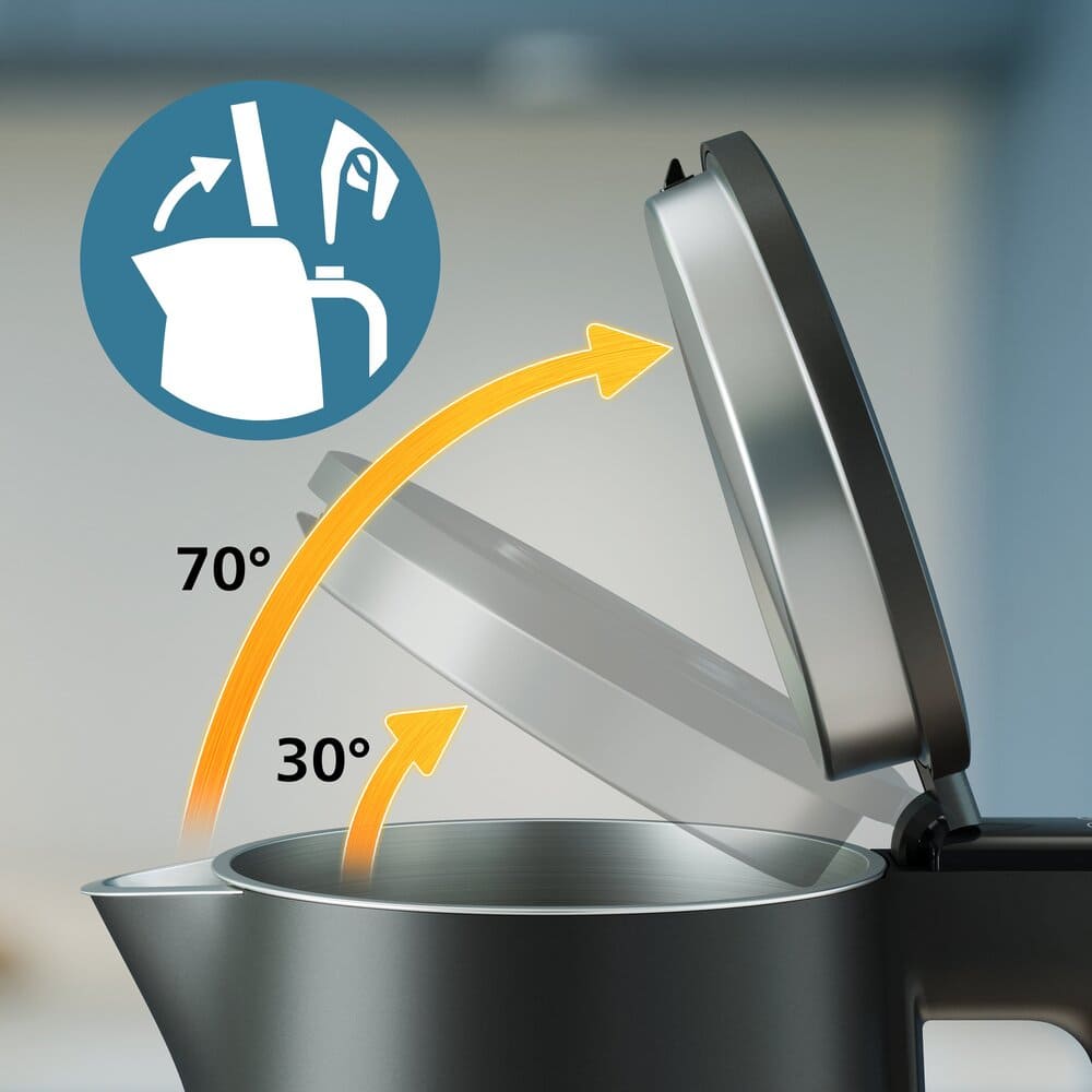 Hervidor Eléctrico HD9396/90 1.7L Serie 7000 Philips6#Gris Oscuro