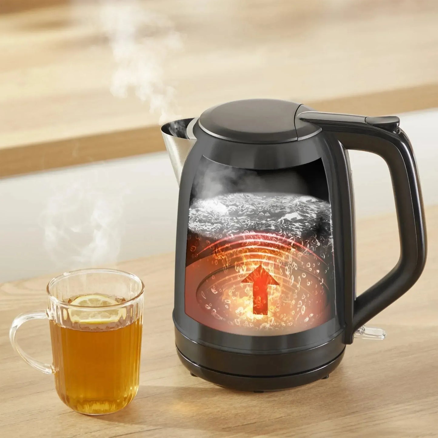 Hervidor Subito 1,7L Negro Acero Inoxidable Moulinex2#negro