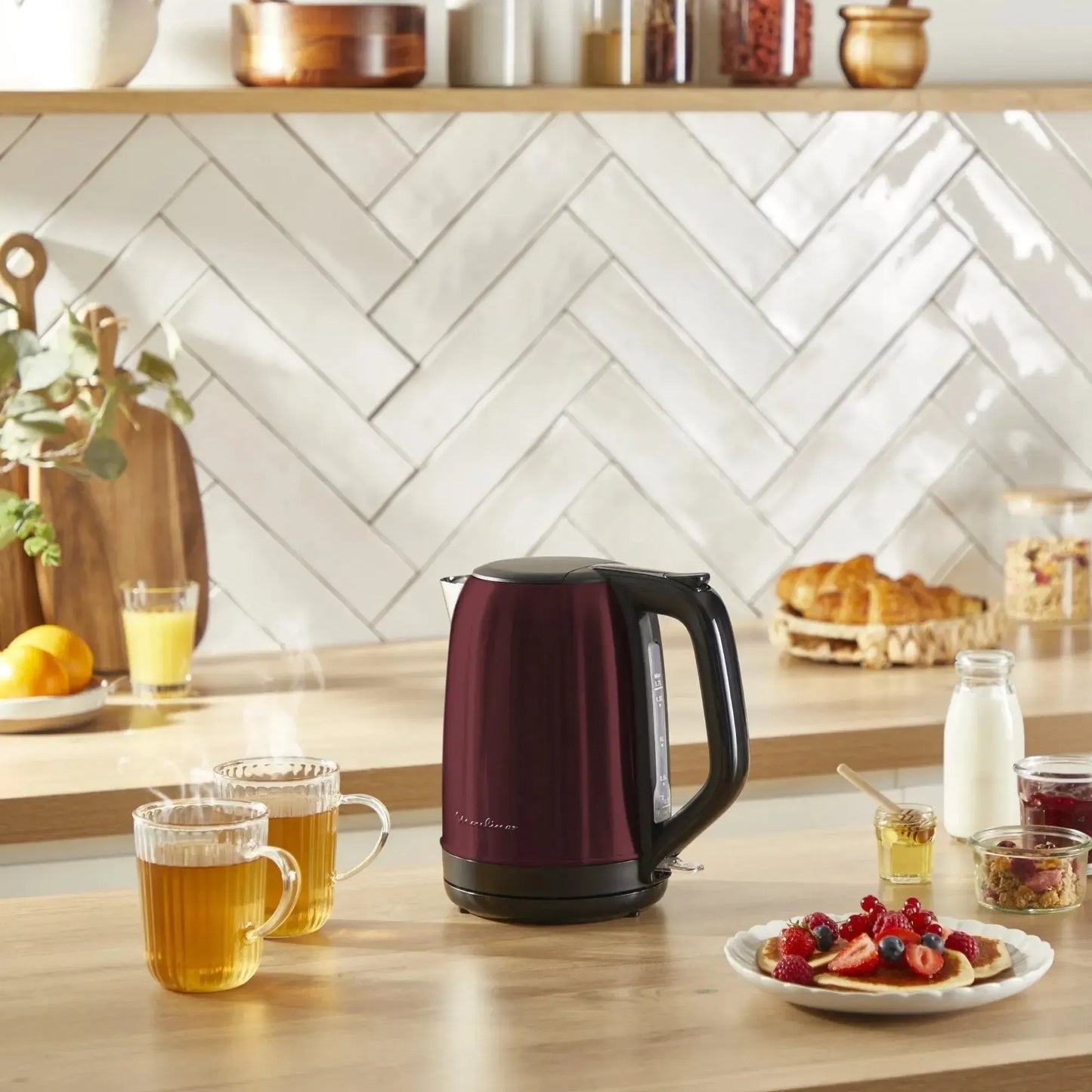 Hervidor Subito 1,7L Rojo Acero Inoxidable Moulinex3#Rojo