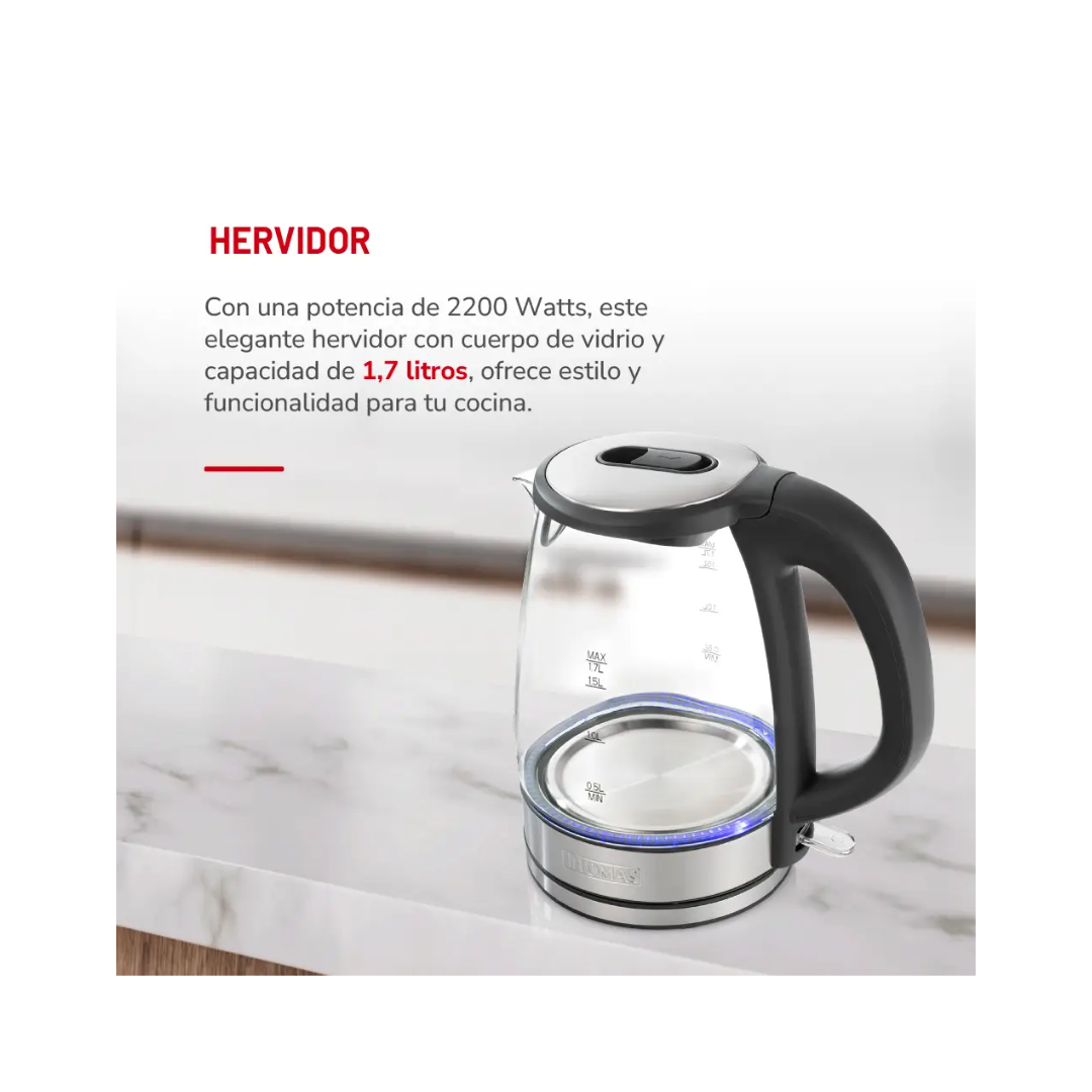 Hervidor TH-4725V Thomas6#Negro