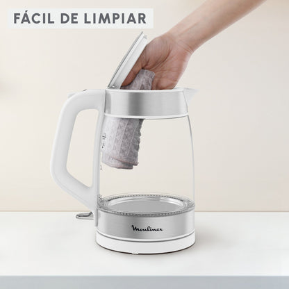Hervidor Vidrio 1.7 Lts Moulinex3#Blanco