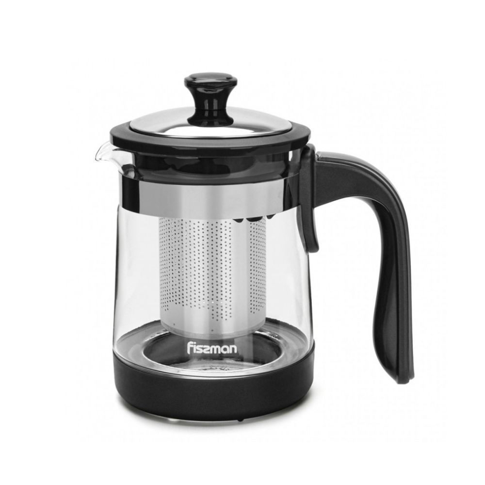 Tetera De Vidrio Con Infusor 750 ml Fissman4#Negro