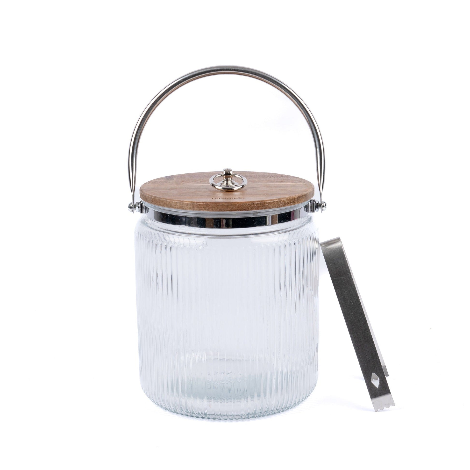 Hielera Vidrio Charlotte Tapa Madera 3,8lts Simplit1#Sin color