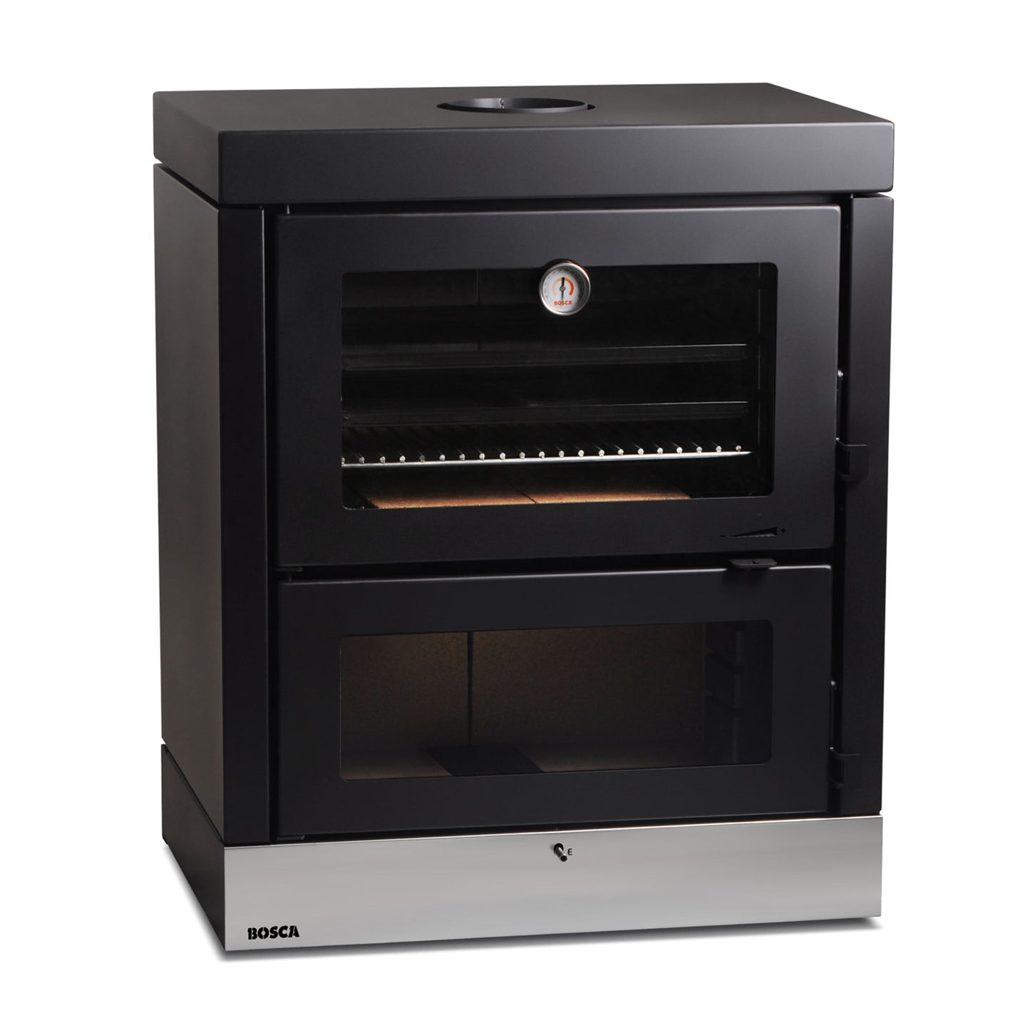 Horno A Leña Doble Cámara 57 Lts Bosca4#Negro