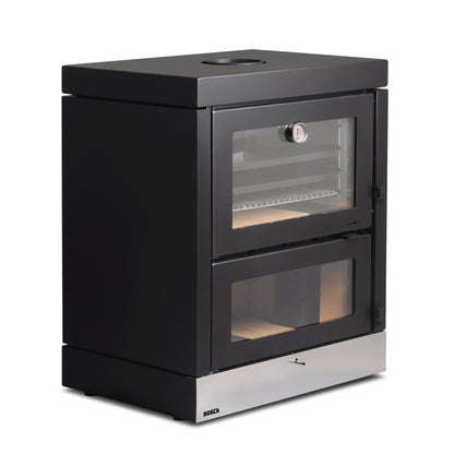 Horno A Leña Doble Cámara 57 Lts Bosca5#Negro