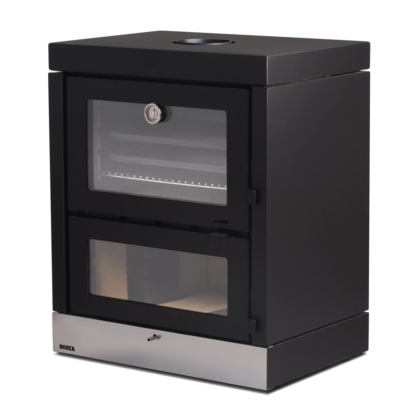 Horno A Leña Doble Cámara 57 Lts Bosca6#Negro