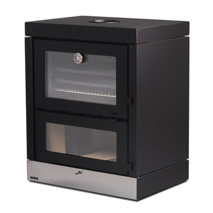 Horno A Leña Doble Cámara 57 Lts Bosca6#Negro