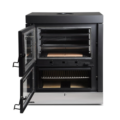 Horno A Leña Doble Cámara 57 Lts Bosca3#Negro