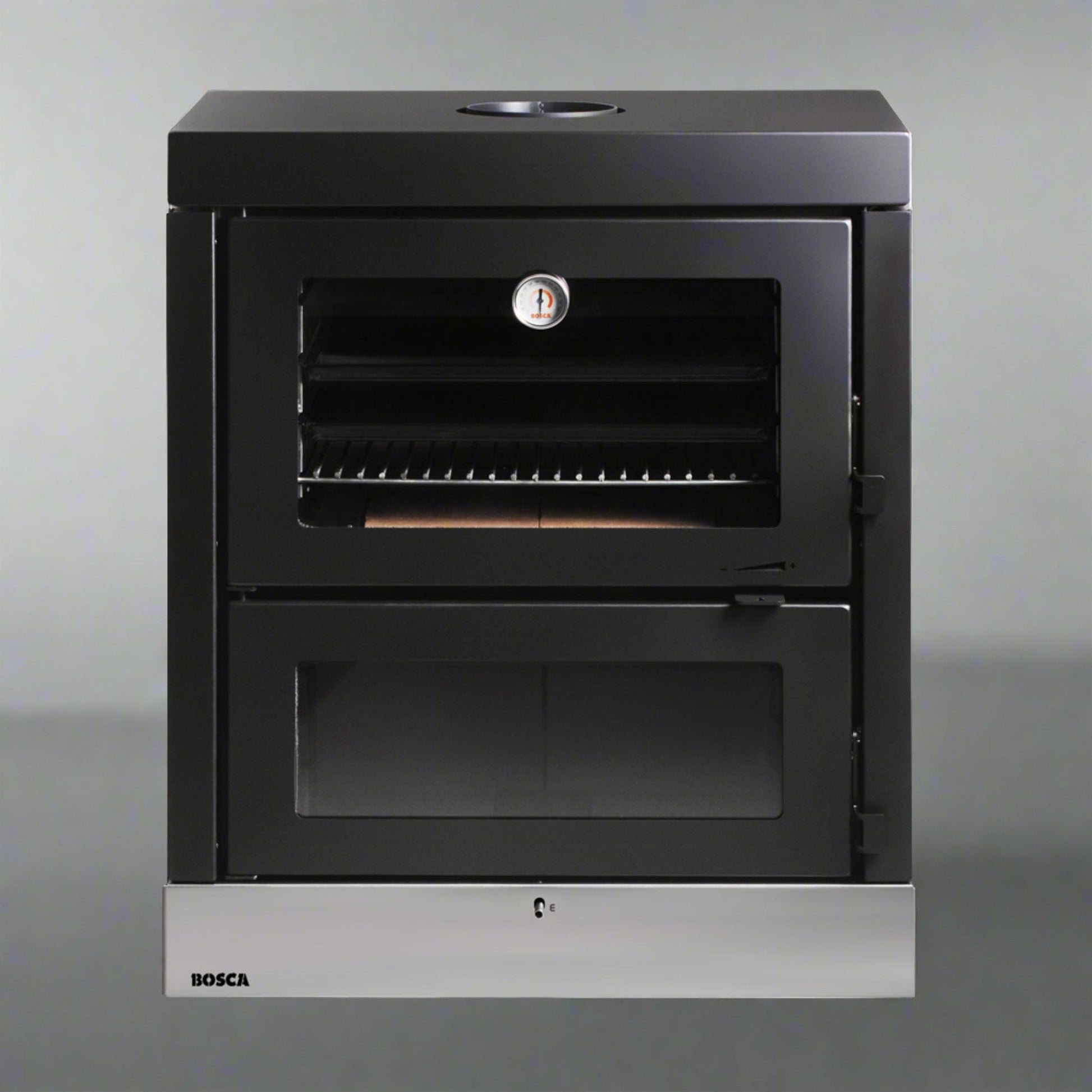 Horno A Leña Doble Cámara 57 Lts Bosca2#Negro