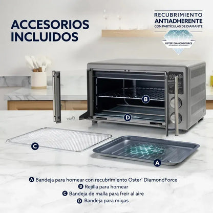 Horno Con Freidora Aire 42 Lt Digital Tssttv42fddafns Oster6#Gris