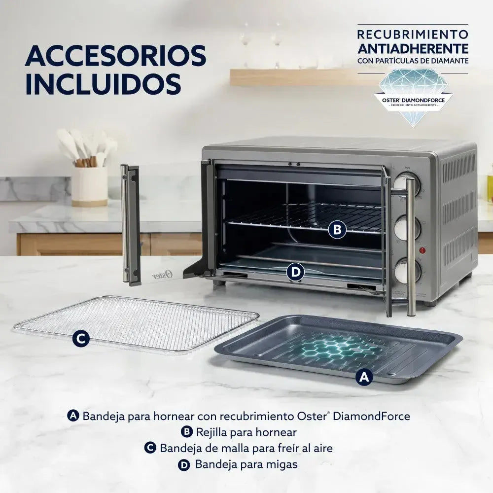 Horno Con Freidora Aire 42 Lt Manual Tssttv42fdmafns Oster4#Gris