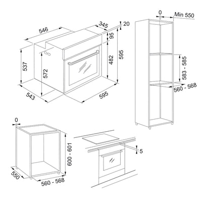 Horno Empotrado Conveccion FMY 98 P XS 73 Lts Franke3#Negro