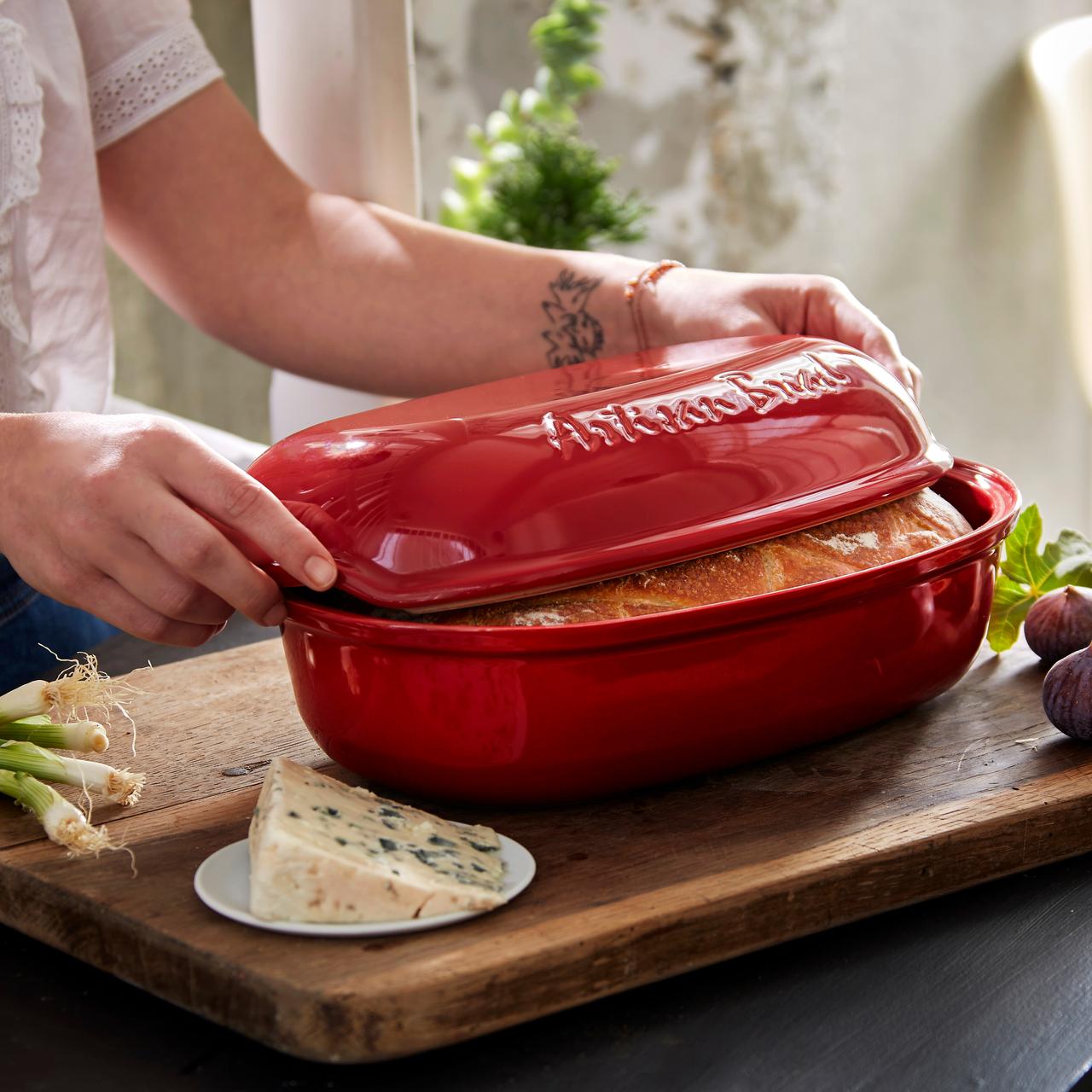 Horno De Cerámica Para Pan Artesanal Rojo Emile Henry3#Rojo