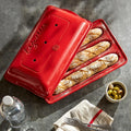 Horno De Cerámica Para Pan Baguette Rojo Emile Henry1#Rojo