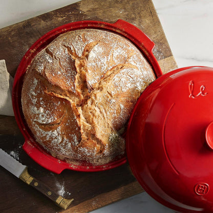 Horno de Cerámica Para Pan De Hogaza Rojo Emile Henry4#Rojo