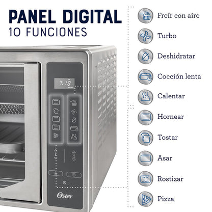 Horno Digital con Freidora de Aire 42 Lt y Puertas Francesas TSSTTVFDDAFNS Oster5#Gris
