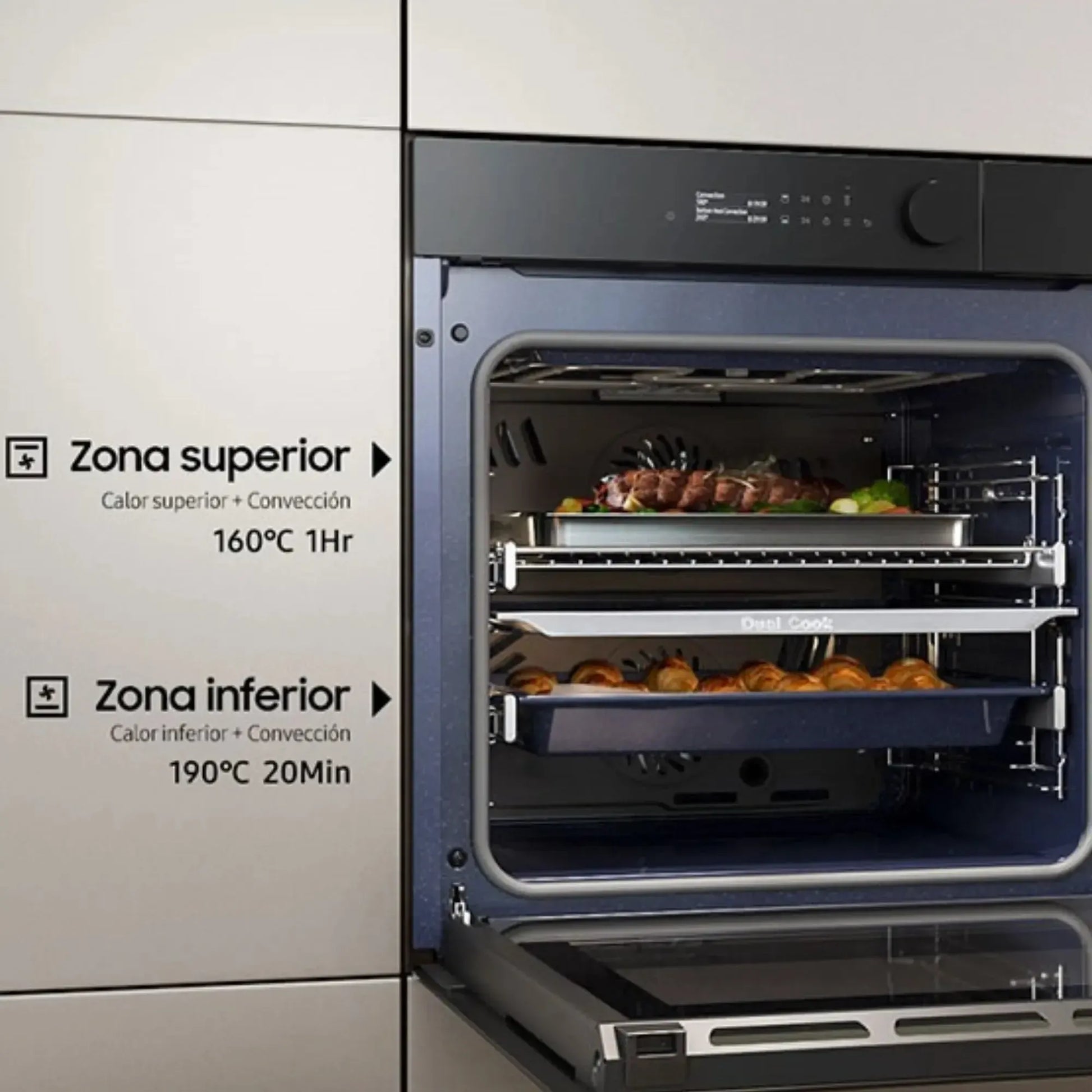 Horno Dual Cook y Air Fry con Wi-Fi NV7B5645TAK/ZS 76 Lts Samsung - Caja Dañada-Hornos Eléctricos