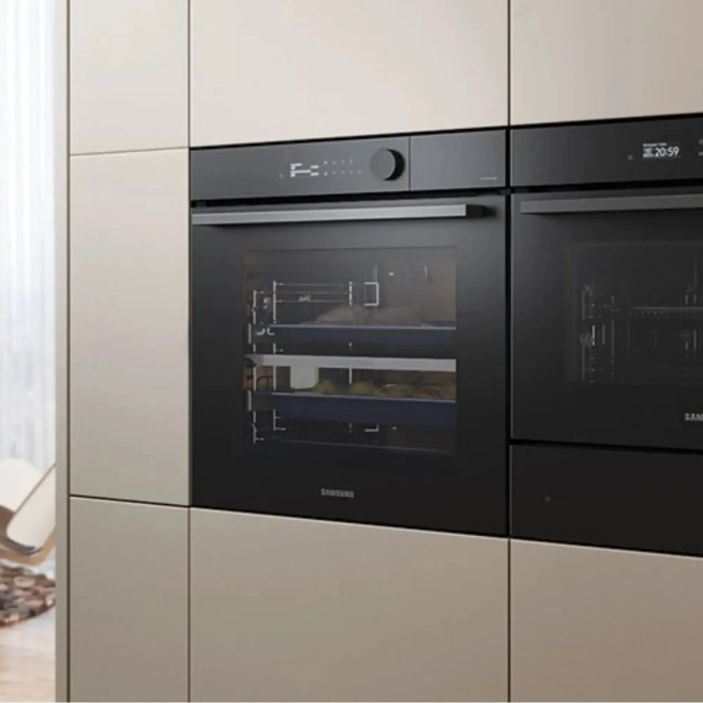 Horno Dual Cook y Air Fry con Wi-Fi NV7B5645TAK/ZS 76 Lts Samsung - Caja Dañada-Hornos Eléctricos
