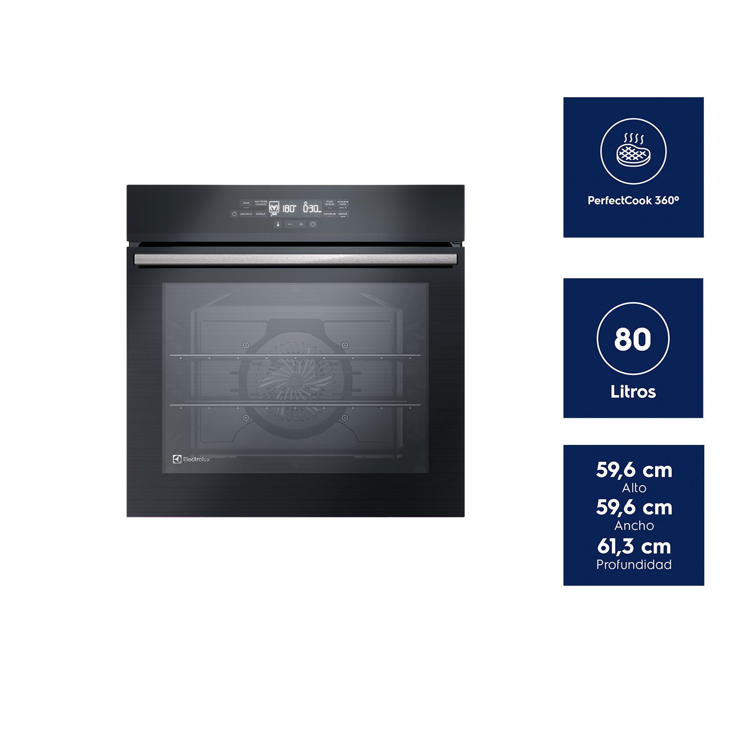 Horno Empotrable Digital OE8EF 80 Lts Electrolux9#Negro