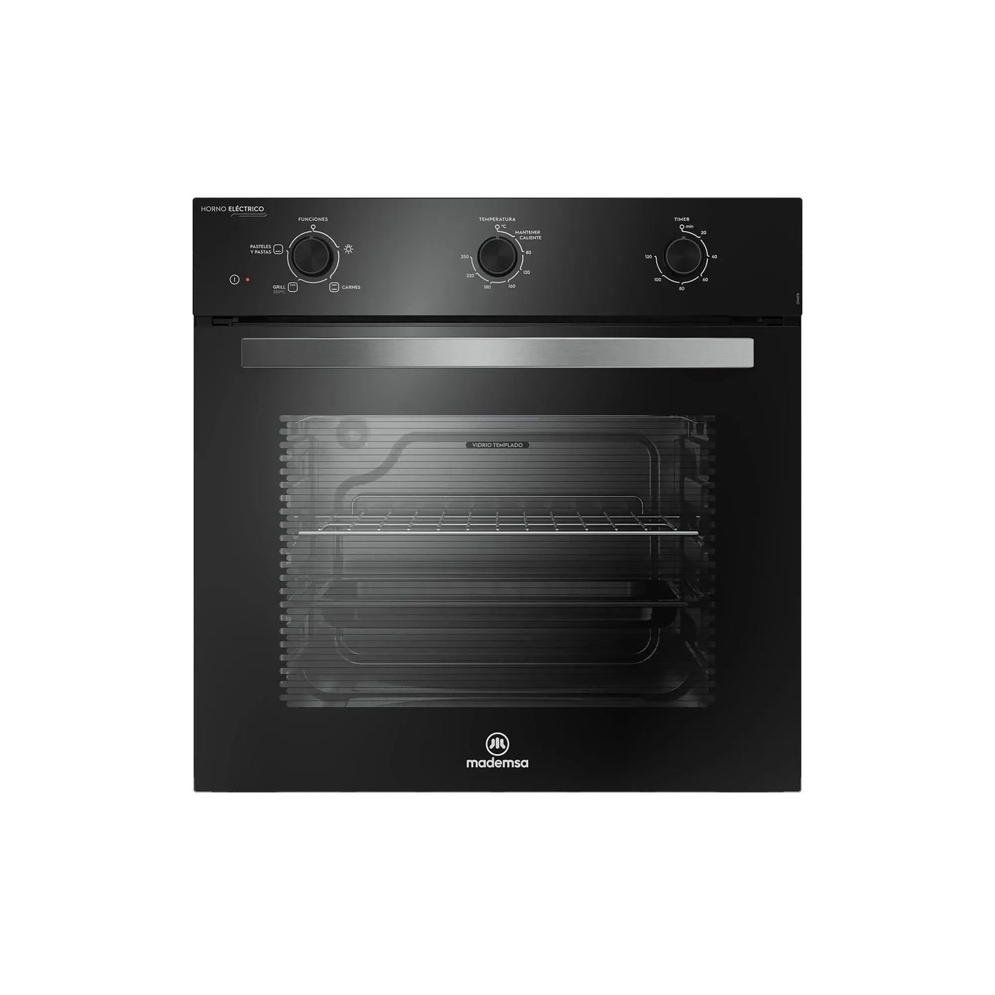 Horno Empotrable Eléctrico 59L Temporizador y Limpia Fácil OM6TB Mademsa-Hornos Eléctricos