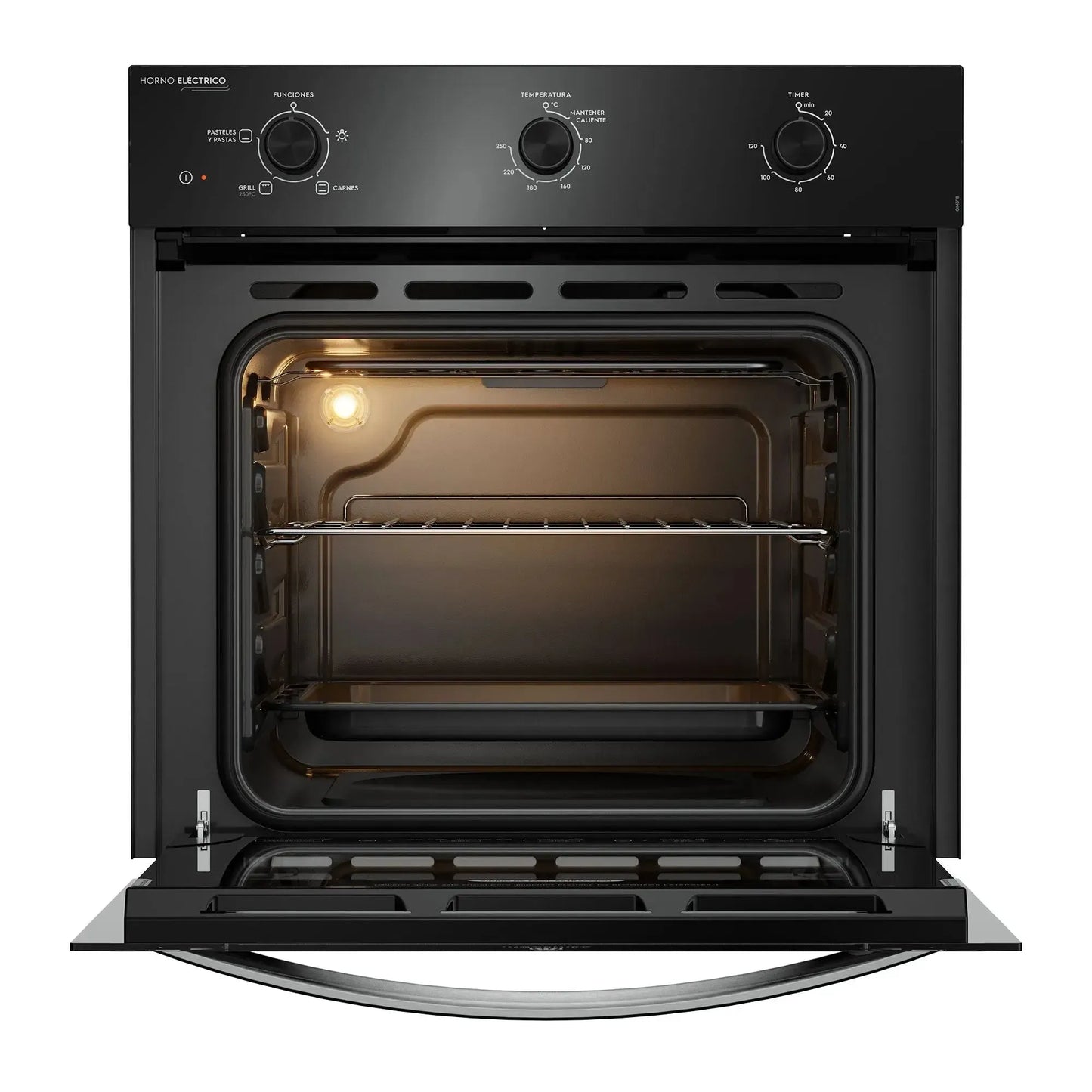 Horno Empotrable Eléctrico 59L Temporizador y Limpia Fácil OM6TB Mademsa-Hornos Eléctricos