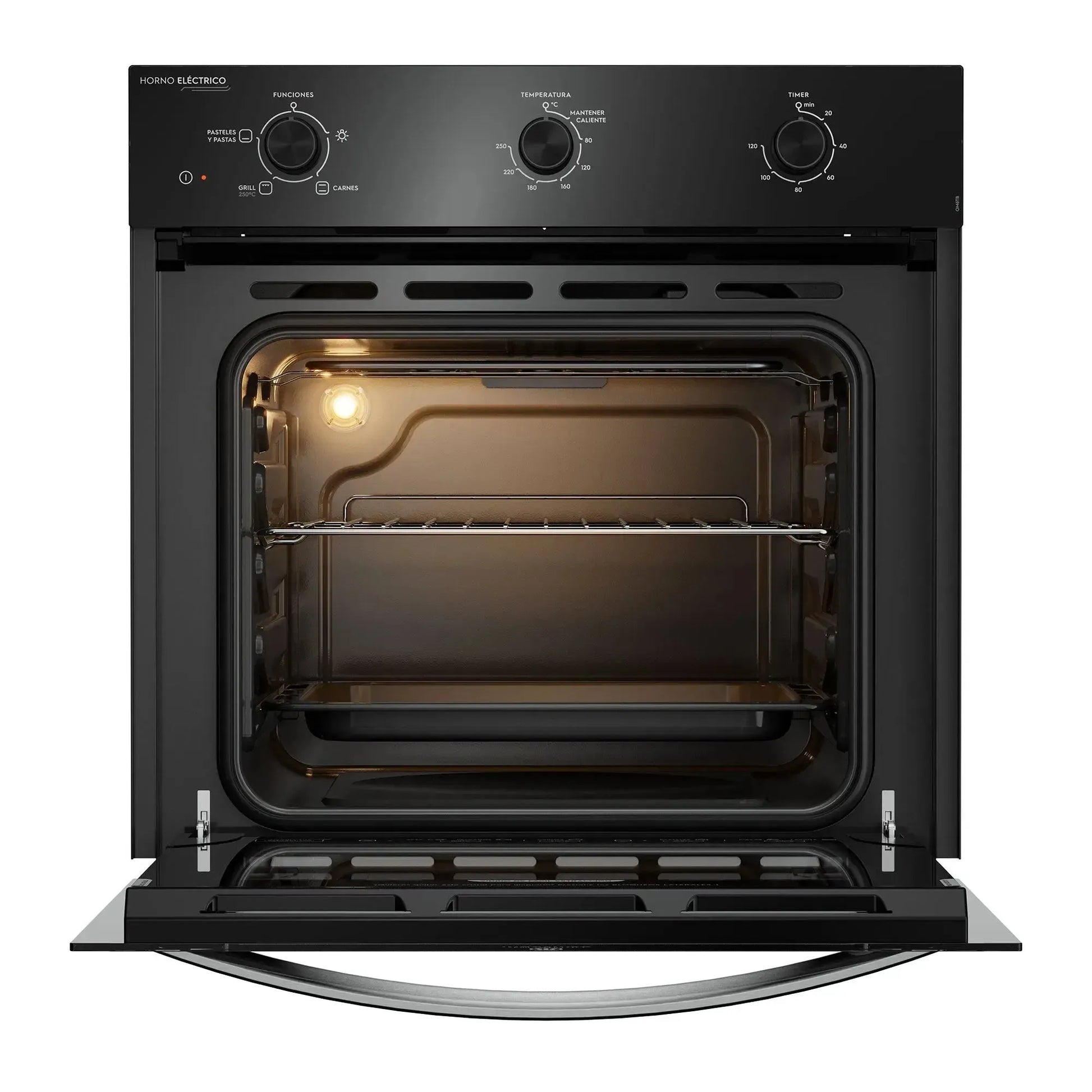 Horno Empotrable Eléctrico 59L Temporizador y Limpia Fácil OM6TB Mademsa-Hornos Eléctricos