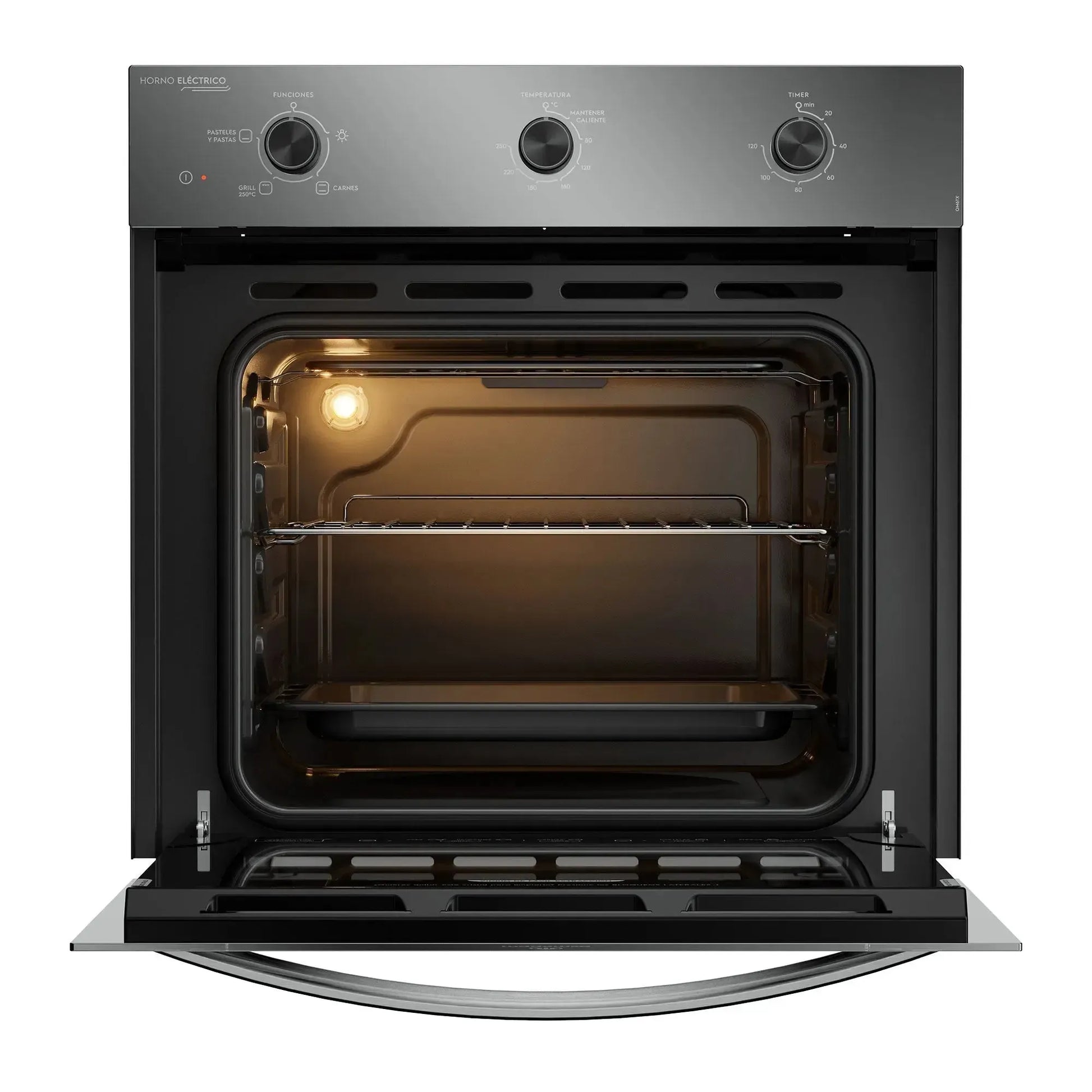Horno Empotrable Eléctrico 59L Temporizador y Limpia Fácil OM6TX Mademsa-Hornos Eléctricos