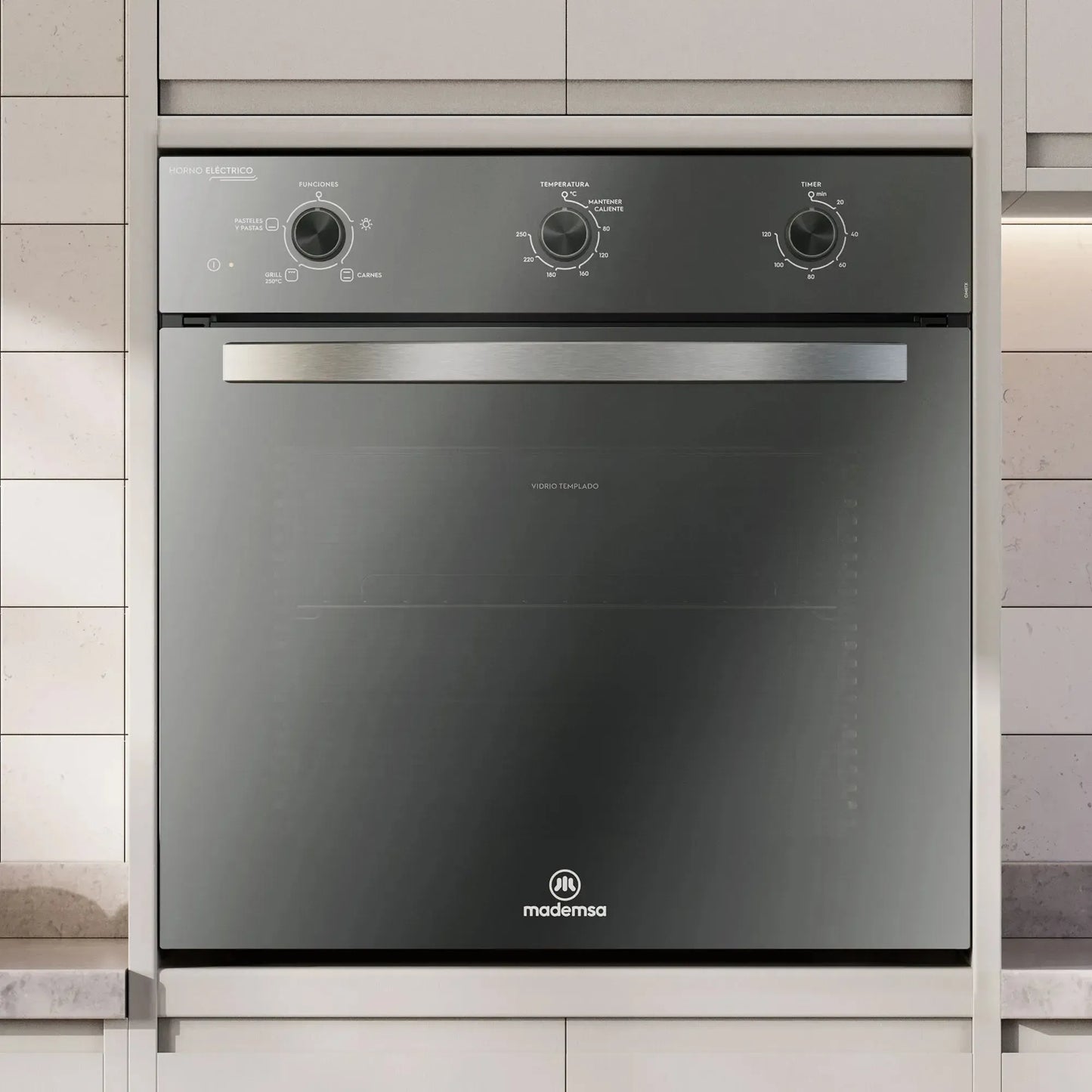 Horno Empotrable Eléctrico 59L Temporizador y Limpia Fácil OM6TX Mademsa-Hornos Eléctricos