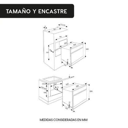 Horno Empotrado Deluxe Prestige 56 Lts FDV - Caja Dañada-Hornos Eléctricos