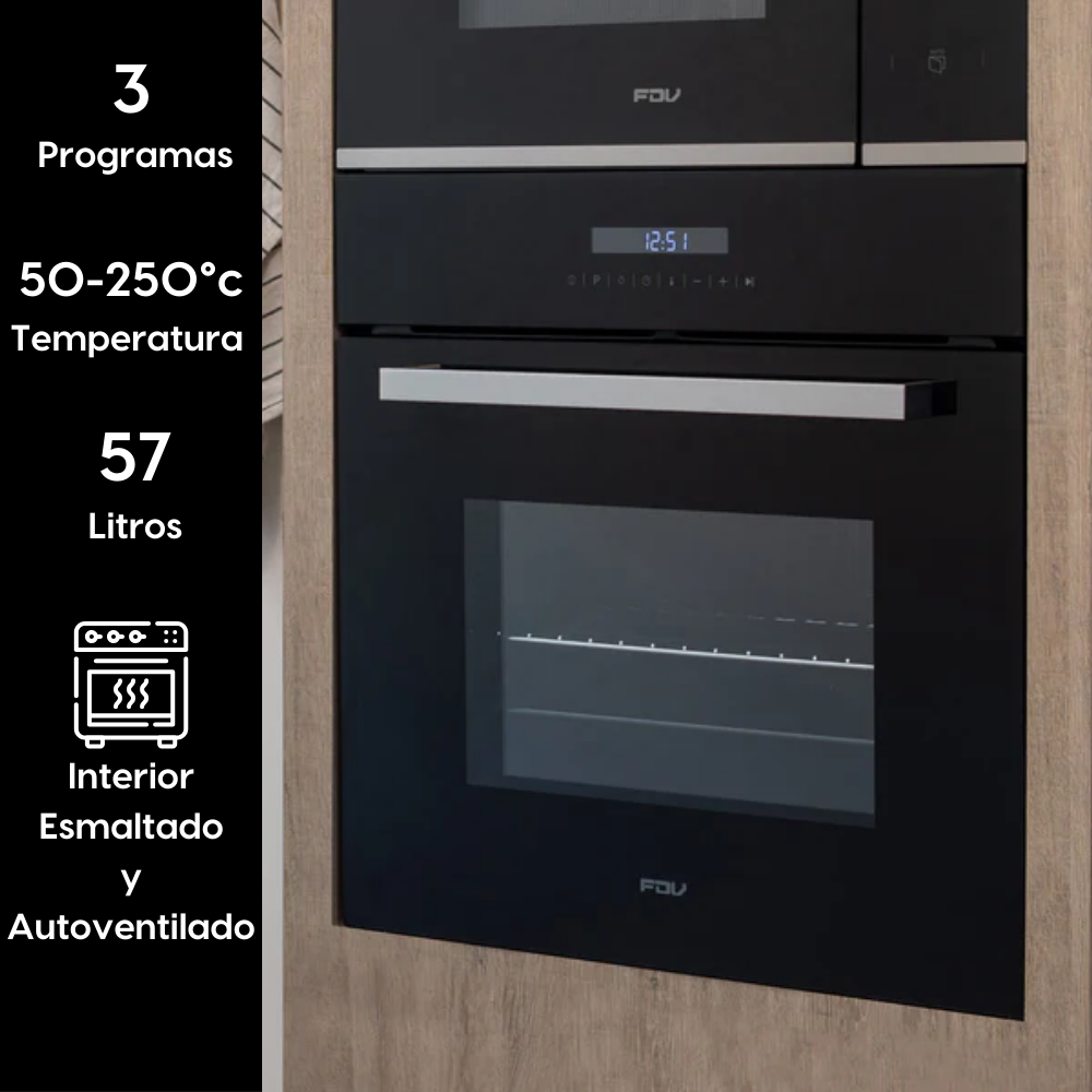 Horno Empotrado Design Touch 60 Lts FDV - Caja Dañada-Hornos Eléctricos