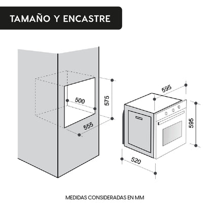 Horno Empotrado Elegance III con Grill 60 Lts FDV - Caja Dañada-Hornos Eléctricos