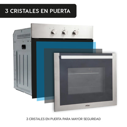 Horno Empotrado Elite 60 Lts con Convector FDV - Caja Dañada-Hornos Eléctricos