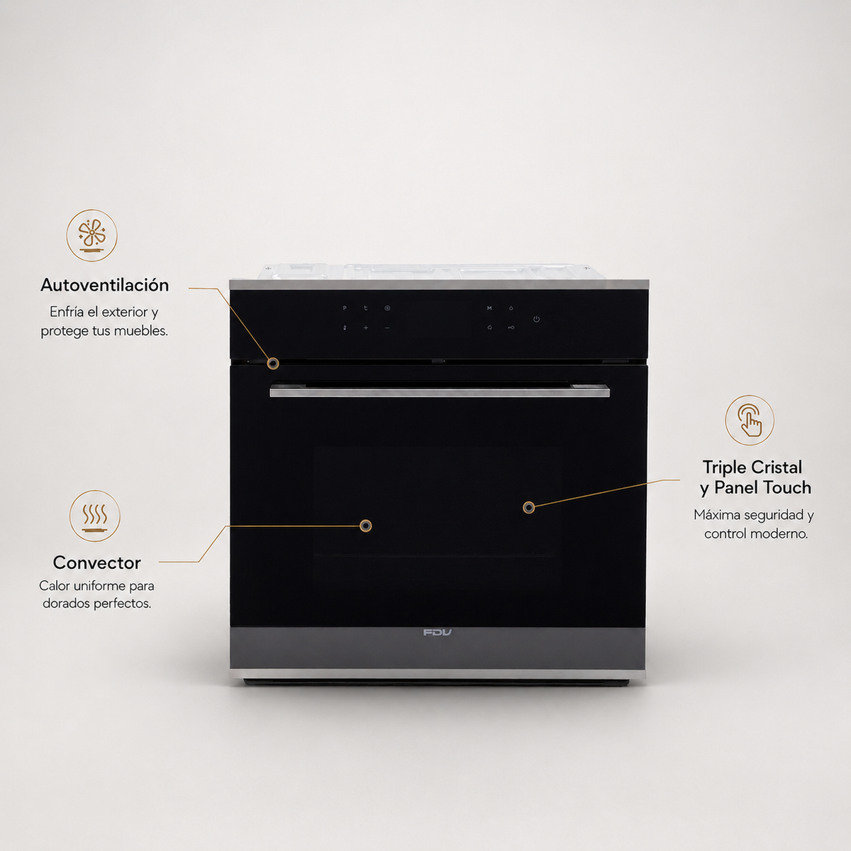 Horno Empotrado Elite Touch 3.0 60 Lts FDV - Caja Dañada-Hornos Eléctricos