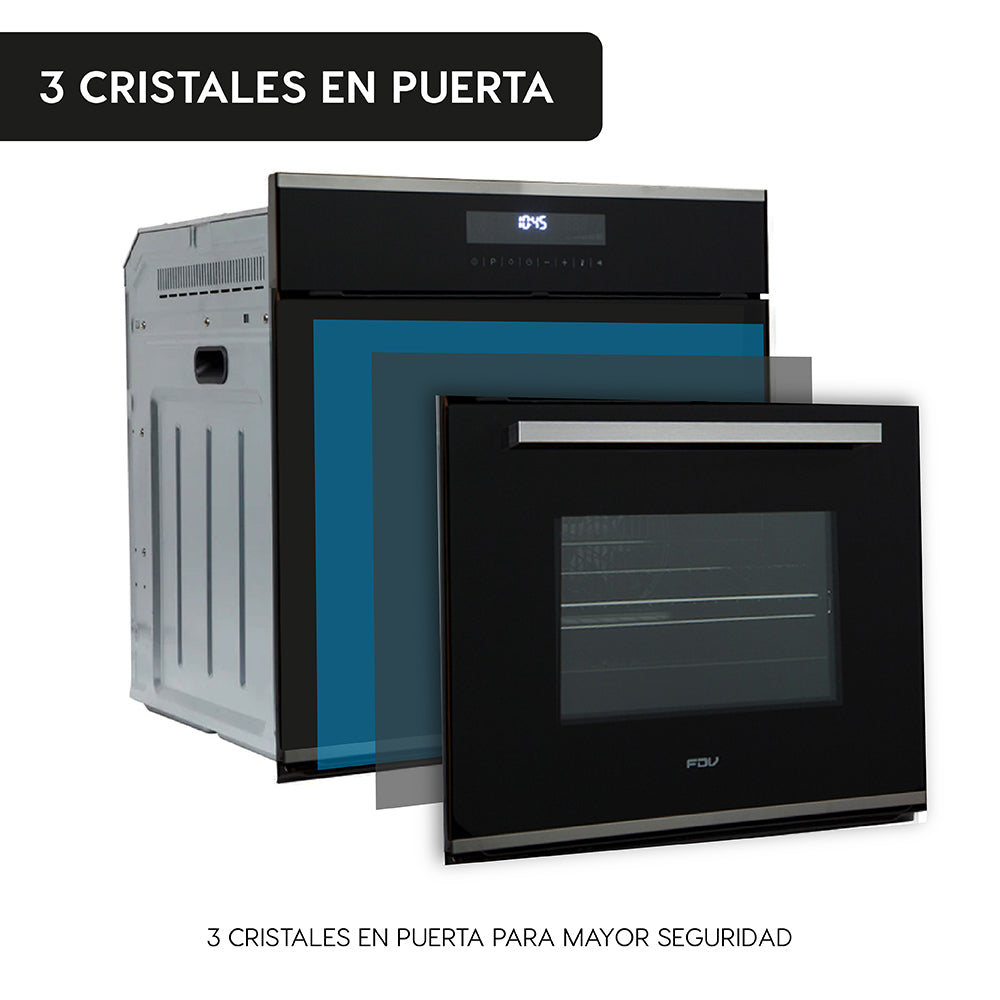 Horno Empotrado Elite Touch 60 Lts con Convector FDV - Caja Dañada-Hornos Eléctricos