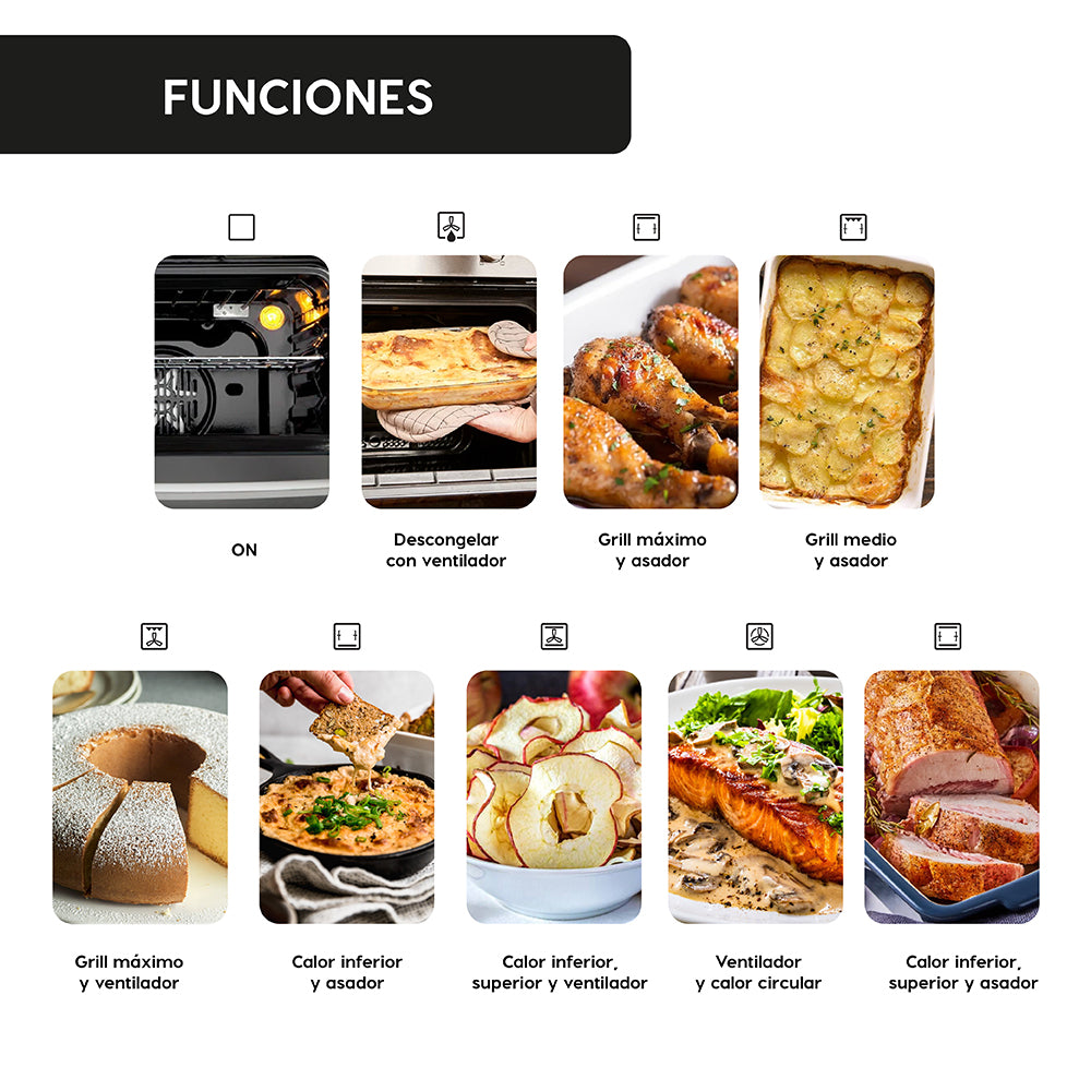 Horno Empotrado Elite Touch 60 Lts con Convector FDV - Caja Dañada-Hornos Eléctricos