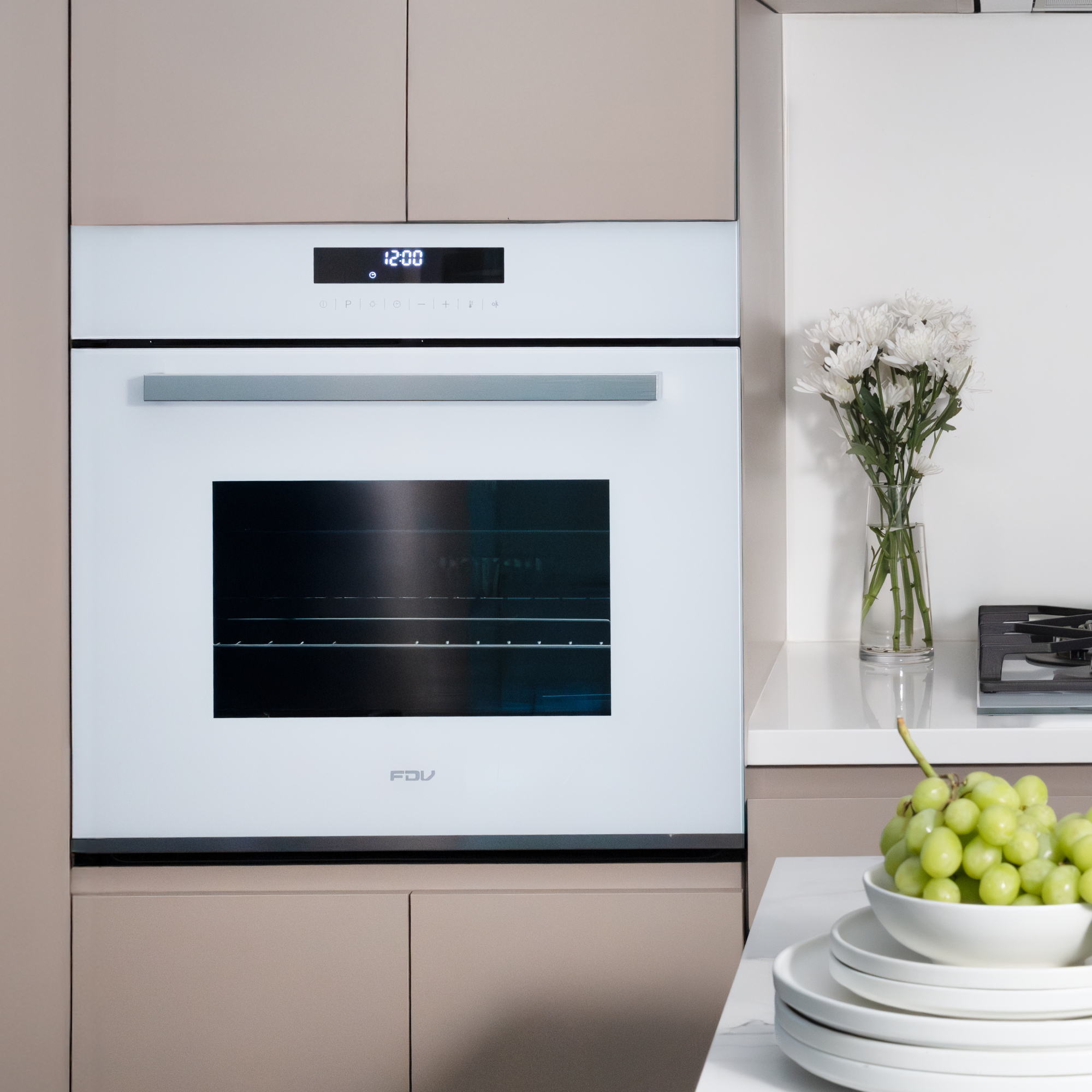 Horno Empotrado Elite Touch White 60 Lts con Convector FDV - Caja Dañada-Hornos Eléctricos