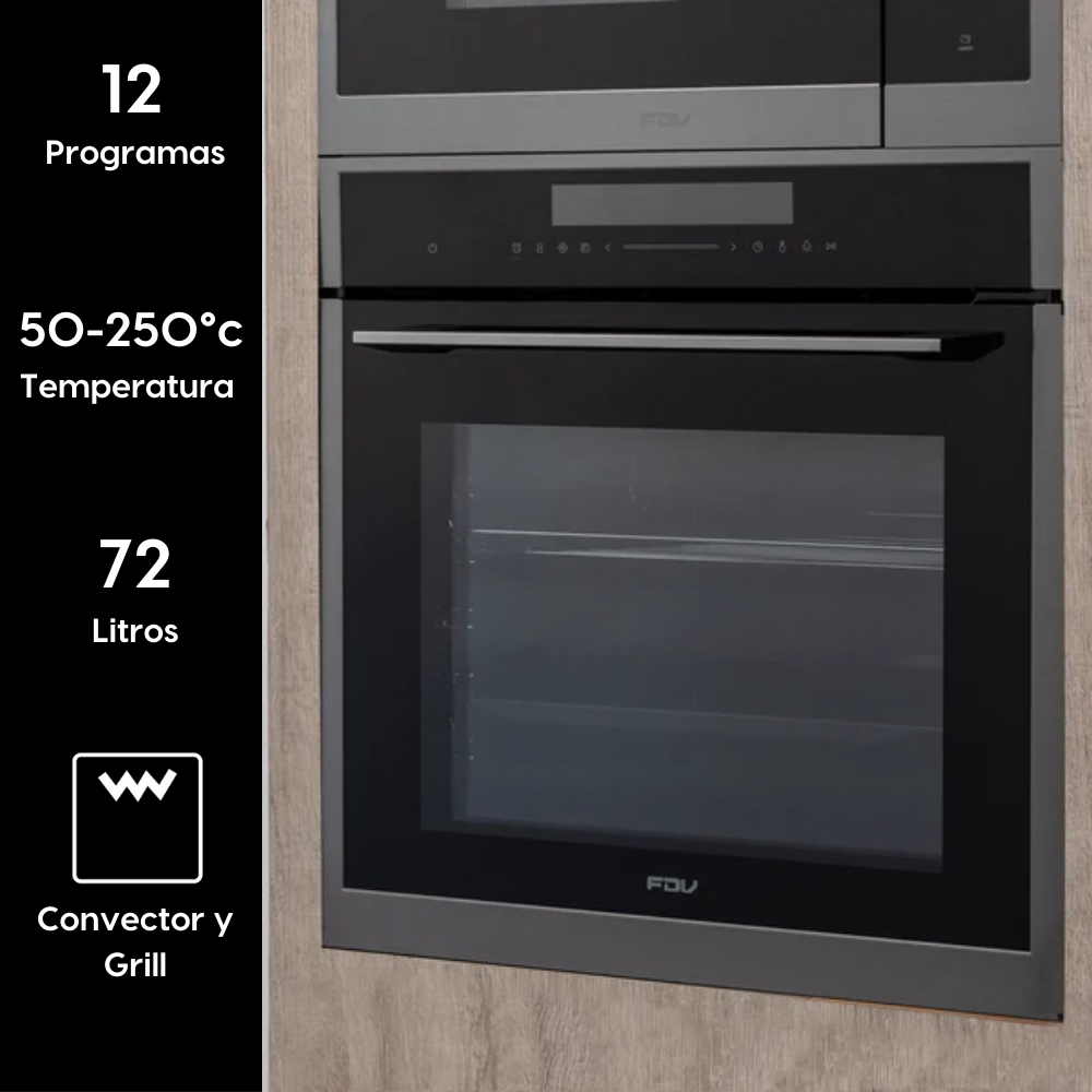Horno Empotrado Prestige 72 Lts FDV Deluxe - Caja Dañada-Hornos Eléctricos