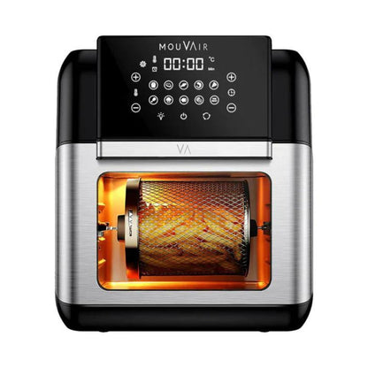 Horno Freidora Crisp 10 Lts + Molde Mouvair4#Naranja