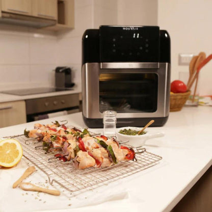 Horno Freidora Crisp 10 Lts + Molde Mouvair6#Naranja