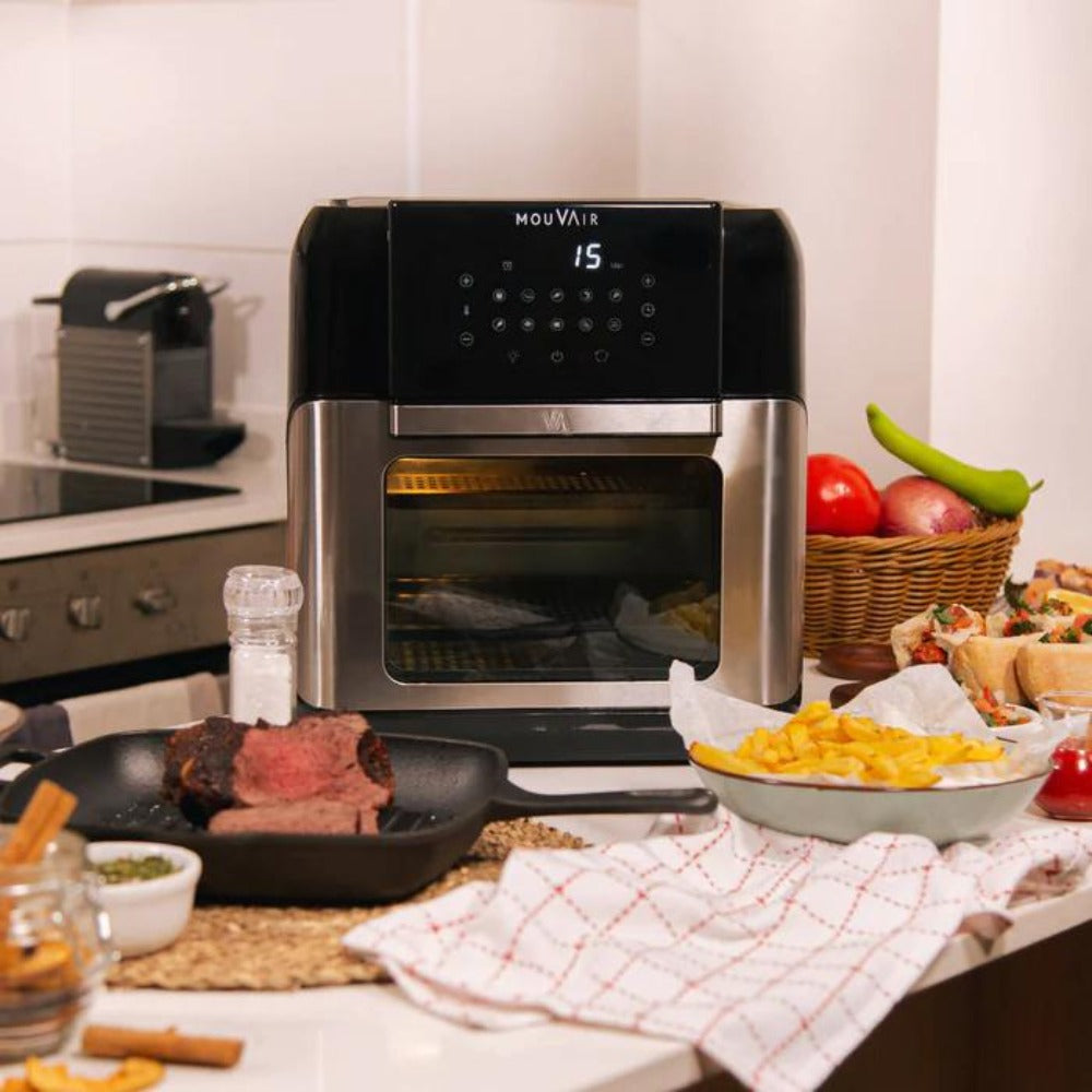 Horno Freidora Crisp 10 Lts + Molde Mouvair7#Naranja