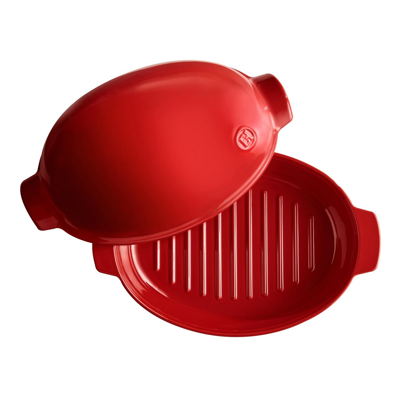 Horno Grande De Cerámica Para Asar Carne Rojo Emile Henry2#Rojo