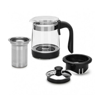 Tetera De Vidrio Con Infusor 750 ml Fissman5#Negro