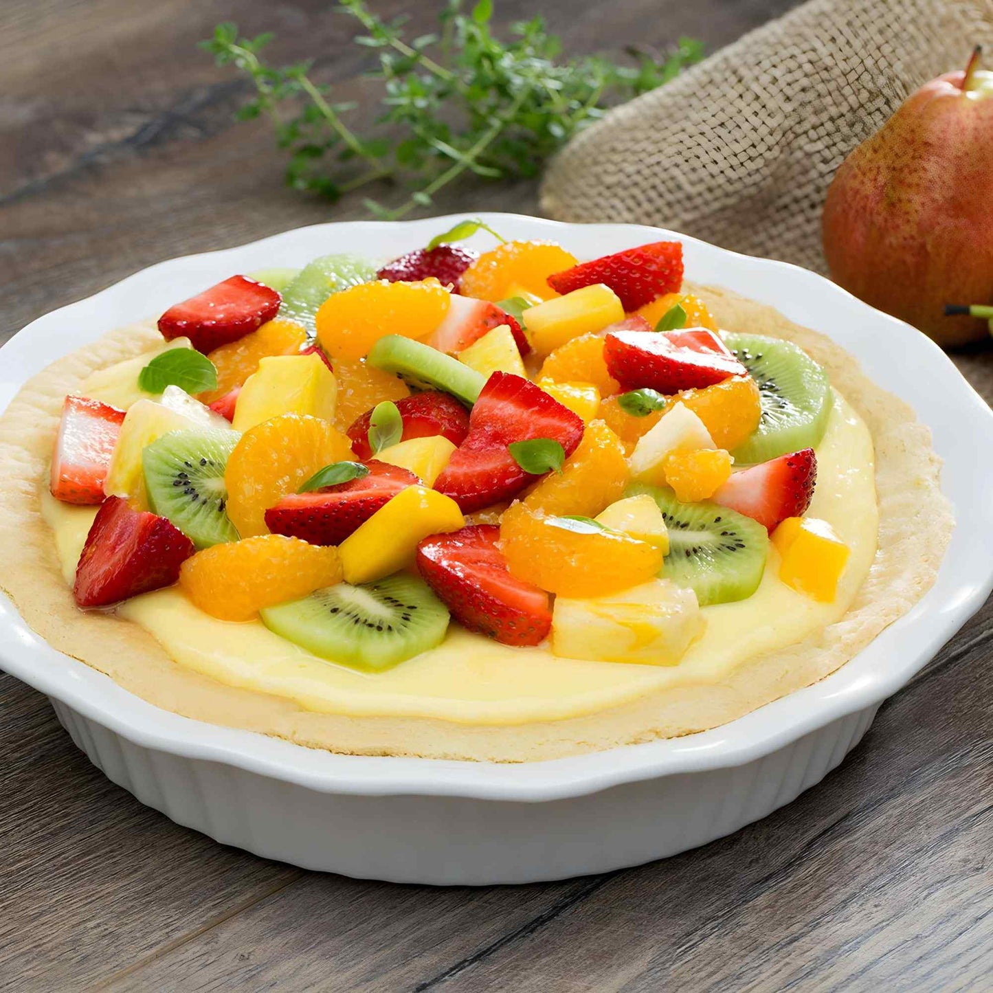 Fuente Para Pie French White Corningware1#Blanco