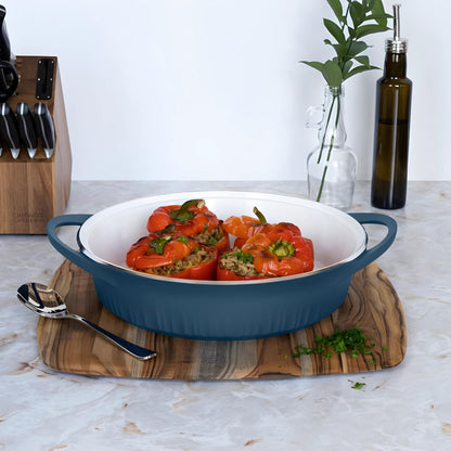 Olla Cast Aluminum 3.8 Lts Corning Ware3#Azul