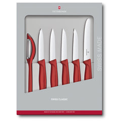 Set Cuchillos Mondadores Swiss Classic 6 Pzs Victorinox4#Rojo