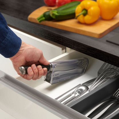 Cuchillo Eversharp Con Afilador Tefal2#Gris